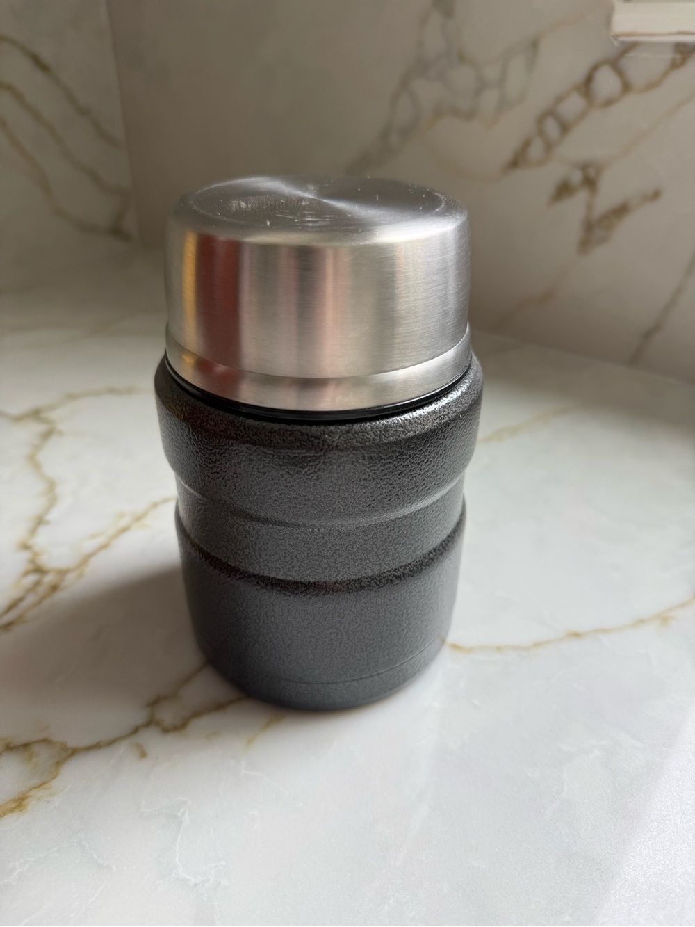 Thermos Stainless King Vacuum Insulated Food Jar 16 oz |Hammertone Charcoal Gray